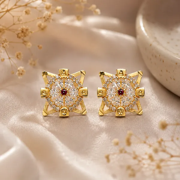 HolAura_22_Karat_Gold_Plated_Stud_Earrings_For_Women