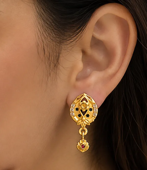 HolAura_22_Karat_Gold_Plated_Drop_Earrings_For_Women
