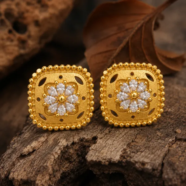 HolAura_22_Karat_Gold_Plated_Stud_Earrings_For_Women