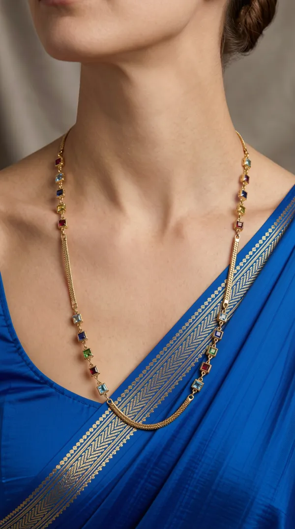 HolAura_22_Karat_Gold_Plated_Multicolor_Square_Gemstone_Necklace