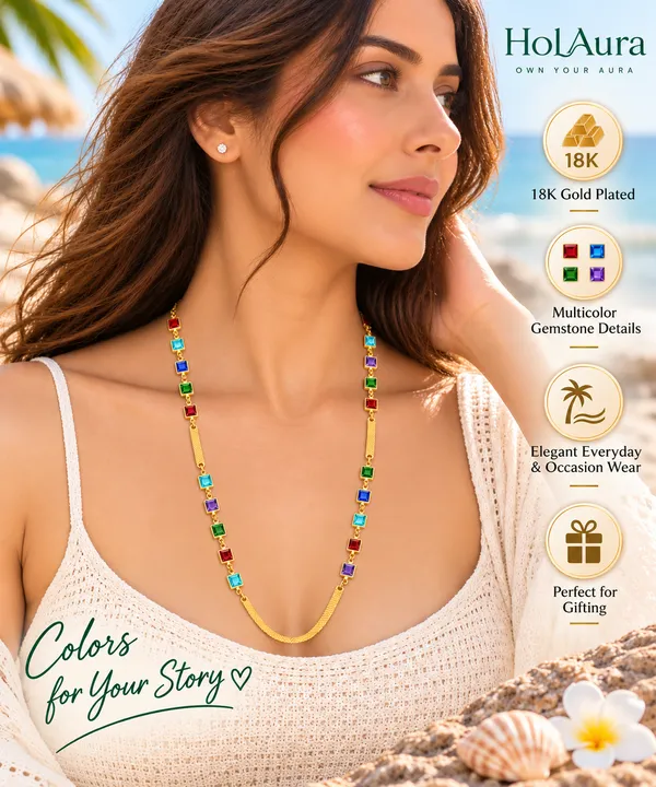 HolAura_22_Karat_Gold_Plated_Multicolor_Square_Gemstone_Necklace