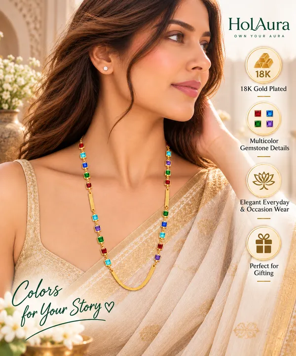HolAura_22_Karat_Gold_Plated_Multicolor_Square_Gemstone_Necklace