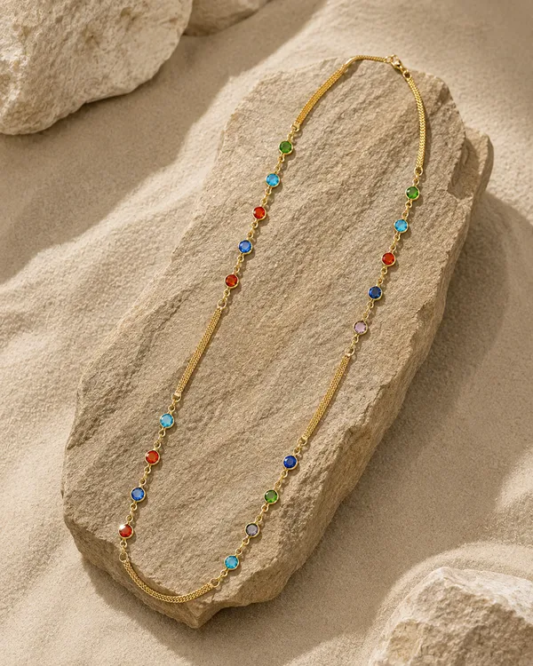HolAura_22_Karat_Gold_Plated_Multicolor_Round_Gemstone_Necklace