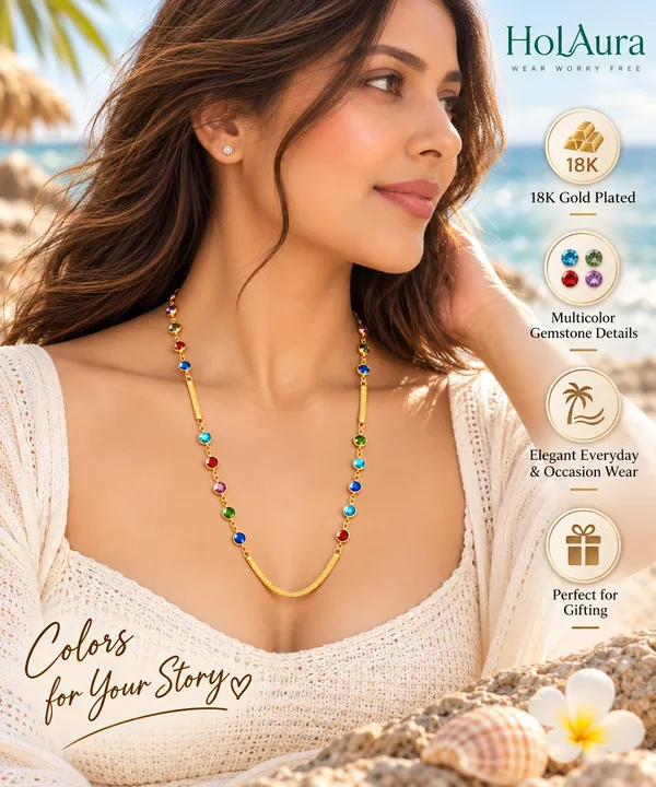 HolAura_22_Karat_Gold_Plated_Multicolor_Round_Gemstone_Necklace