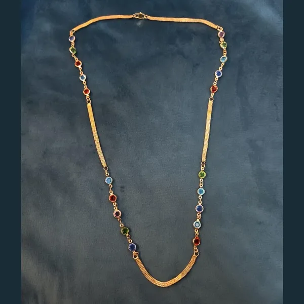 HolAura_22_Karat_Gold_Plated_Multicolor_Round_Gemstone_Necklace