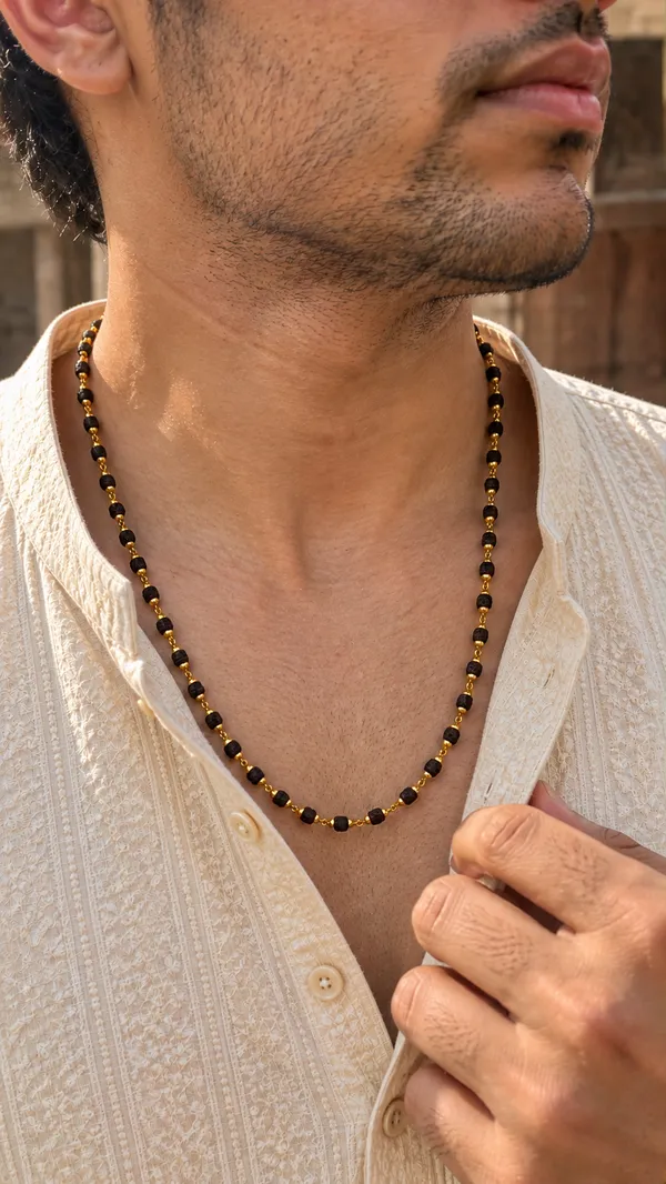 Handmade_Rudraksha_chain_22K_gold_Plated