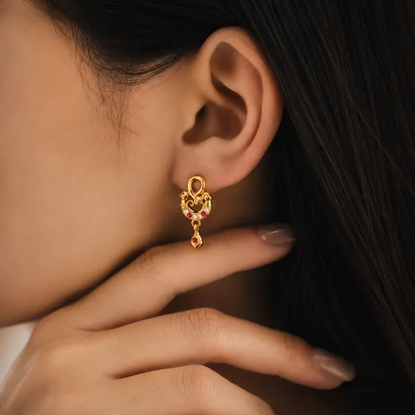 HolAura_22_Karat_Gold_Plated_Drop_Earrings_For_Women