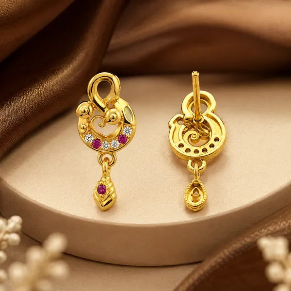 HolAura_22_Karat_Gold_Plated_Drop_Earrings_For_Women