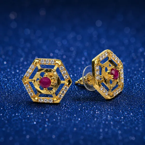 HolAura_22_Karat_Gold_Plated_Stud_Earrings_For_Women