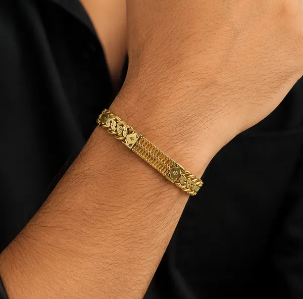 HolAura_22_Karat_Gold_Plated_Bracelet_For_Men