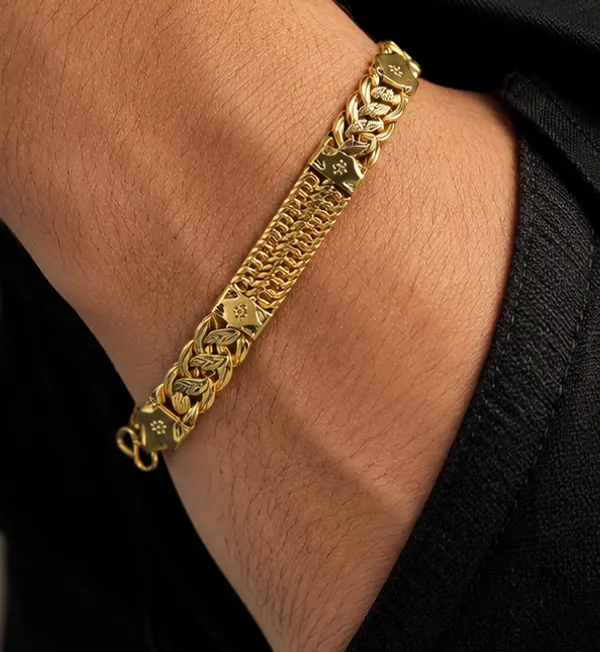 HolAura_22_Karat_Gold_Plated_Bracelet_For_Men