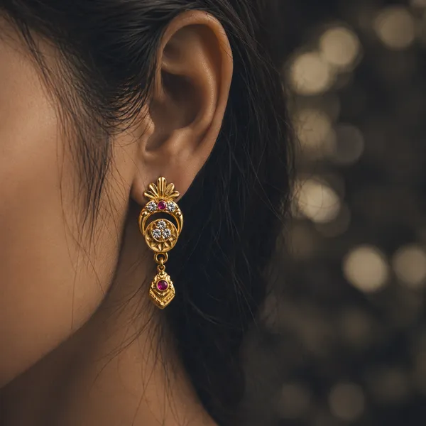 HolAura_22_Karat_Gold_Plated_Drop_Earrings_For_Women