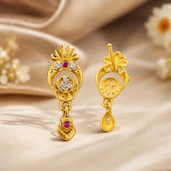 HolAura_22_Karat_Gold_Plated_Drop_Earrings_For_Women
