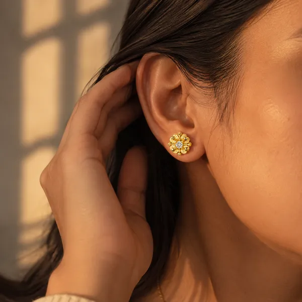 HolAura_22K_Gold_Plated_Stud_Earrings_For_Women