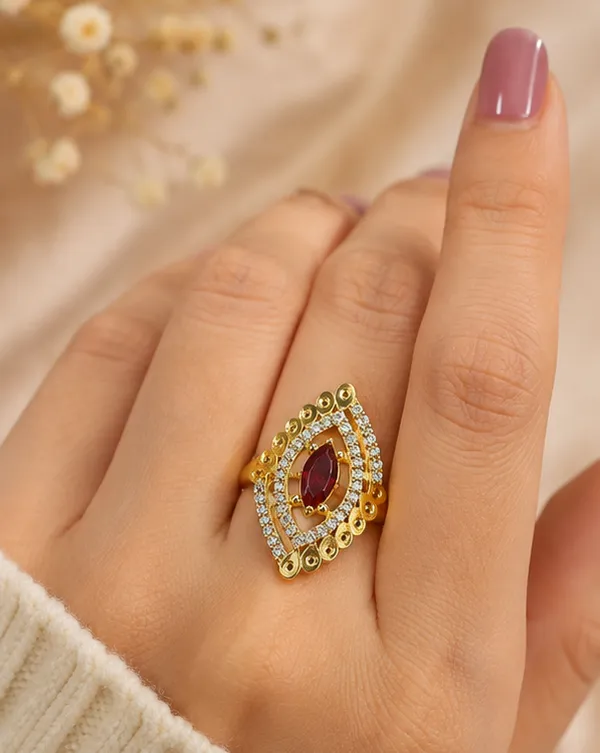 HolAura_22_Karat_Gold_Plated_Ring_For_Women