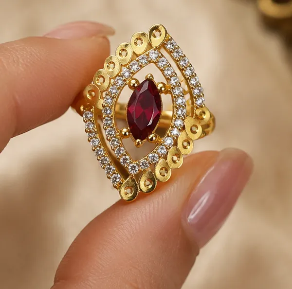 HolAura_22_Karat_Gold_Plated_Ring_For_Women
