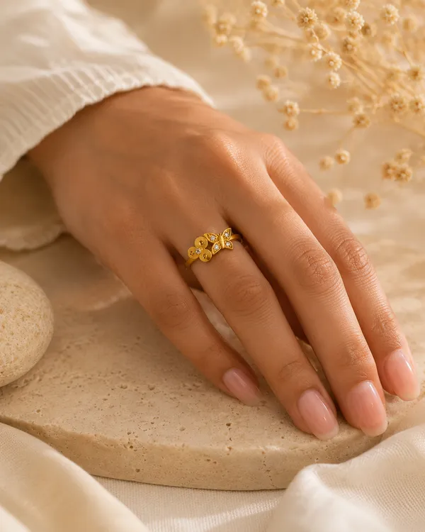 HolAura_22_Karat_Gold_Plated_Ring_For_Women