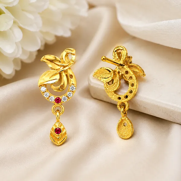 HolAura_22_Karat_Gold_Plated_Drop_Earrings_For_Women