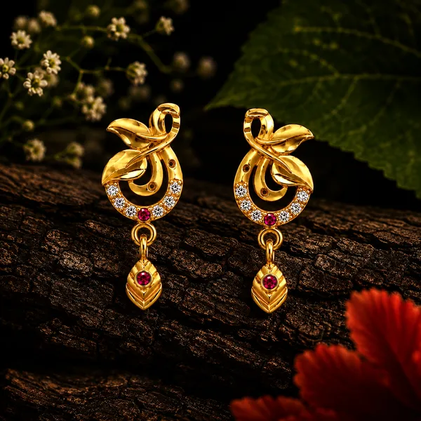 HolAura_22_Karat_Gold_Plated_Drop_Earrings_For_Women