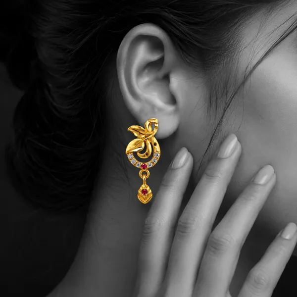 HolAura_22_Karat_Gold_Plated_Drop_Earrings_For_Women