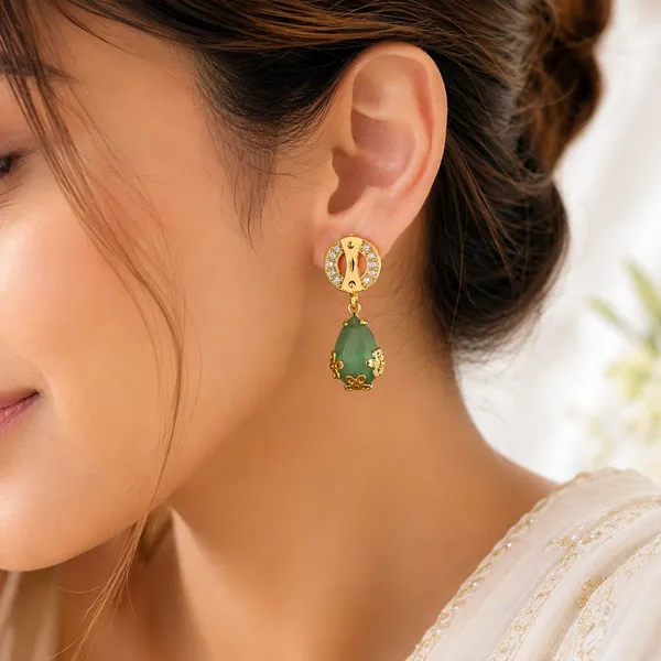 HolAura_22K_Gold_Plated_Drop_Earrings_For_Women