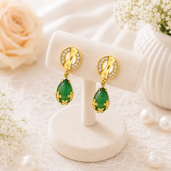 HolAura_22K_Gold_Plated_Drop_Earrings_For_Women