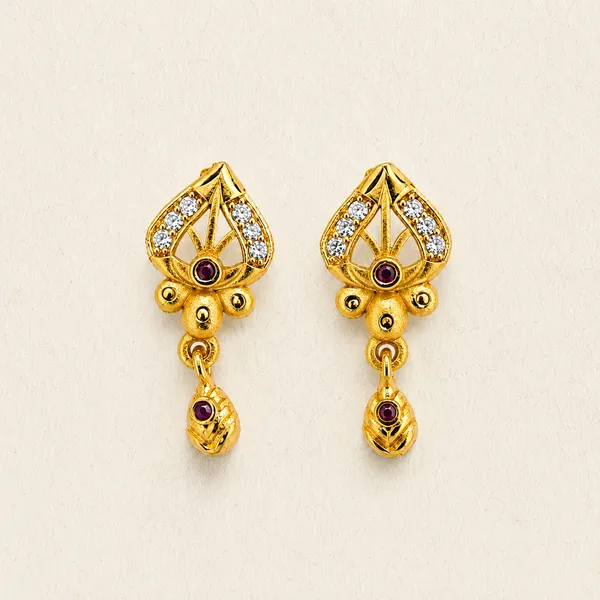 HolAura_22_Karat_Gold_Plated_Drop_Earrings_For_Women