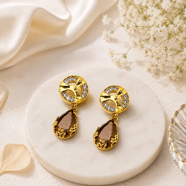 HolAura_22K_Gold_Plated_Drop_Earrings_For_Women