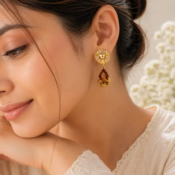 HolAura_22K_Gold_Plated_Drop_Earrings_For_Women
