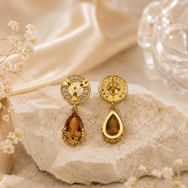 HolAura_22K_Gold_Plated_Drop_Earrings_For_Women