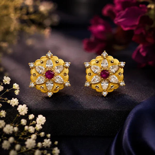 HolAura_22_Karat_Gold_Plated_Stud_Earrings_For_Women