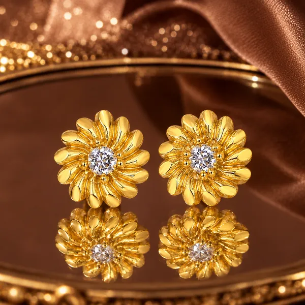 HolAura_22K_Gold_Plated_Stud_Earrings_For_Women