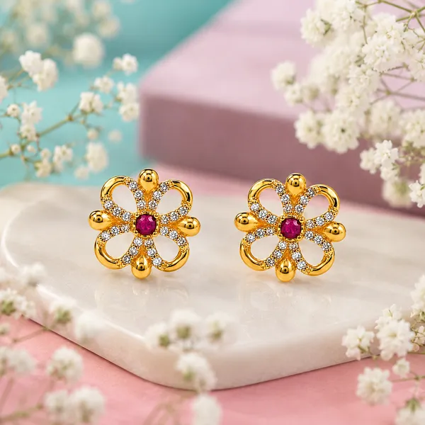 HolAura_22_Karat_Gold_Plated_Stud_Earrings_For_Women