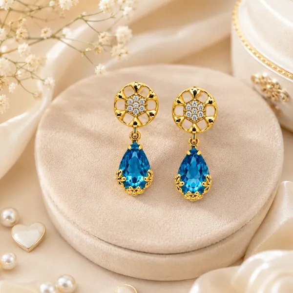 HolAura_22_Karat_Gold_Plated_Drop_Earrings_For_Women