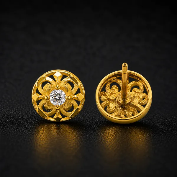 HolAura_22_Karat_Gold_Plated_Stud_Earrings_For_Women