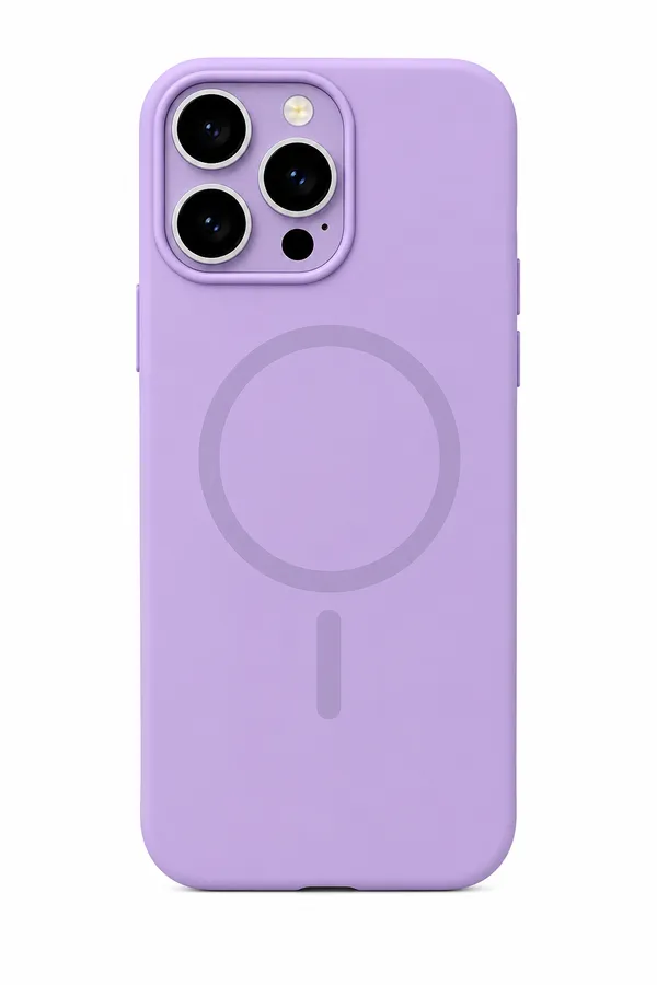 iPhone_16_Pro_Silicone_Case_with_MagSafe,_Snap_Fit,_Lavender_Colour,_Soft_Microfiber_Lining,_Anti-Scratch_Shockproof_Protective_Case