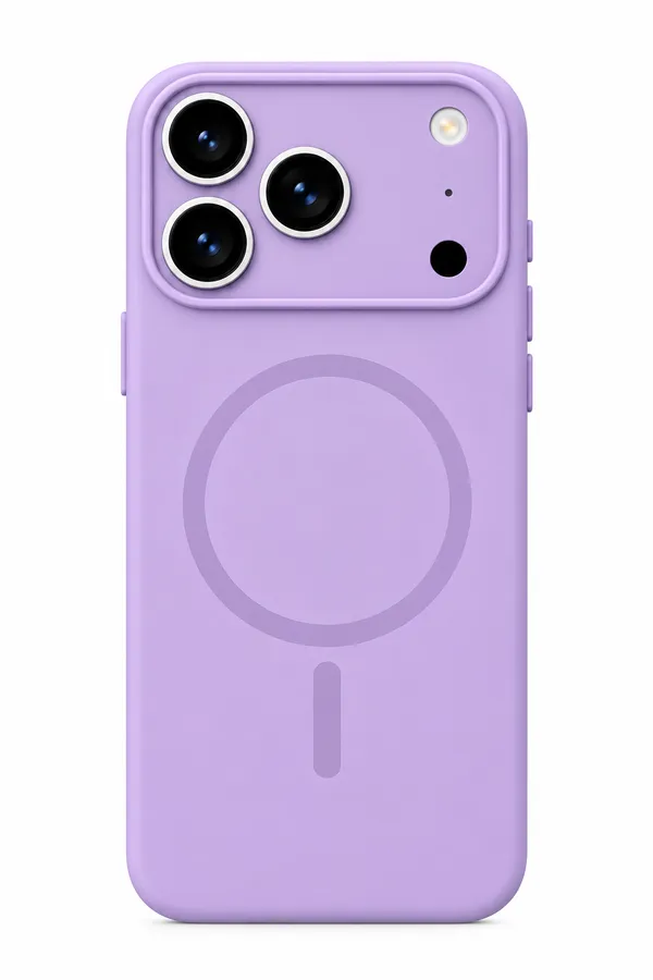 iPhone_17_Pro_Silicone_Case_with_MagSafe,_Snap_Fit,_Lavender_Colour,_Soft_Microfiber_Lining,_Anti-Scratch_Shockproof_Protective_Case