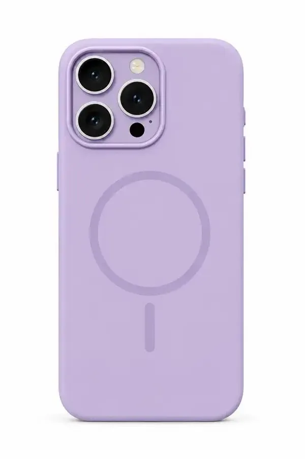 iPhone_15_Pro_Max_Silicone_Case_with_MagSafe,_Snap_Fit,_Lavender_Colour,_Soft_Microfiber_Lining,_Anti-Scratch_Shockproof_Protective_Case