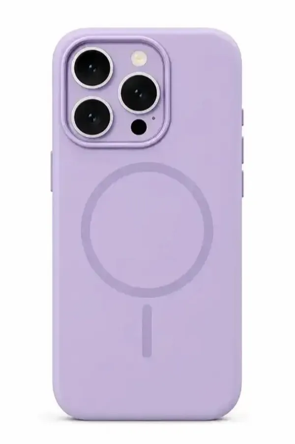 iPhone_15_Pro_Silicone_Case_with_MagSafe,_Snap_Fit,_Lavender_Colour,_Soft_Microfiber_Lining,_Anti-Scratch_Shockproof_Protective_Case