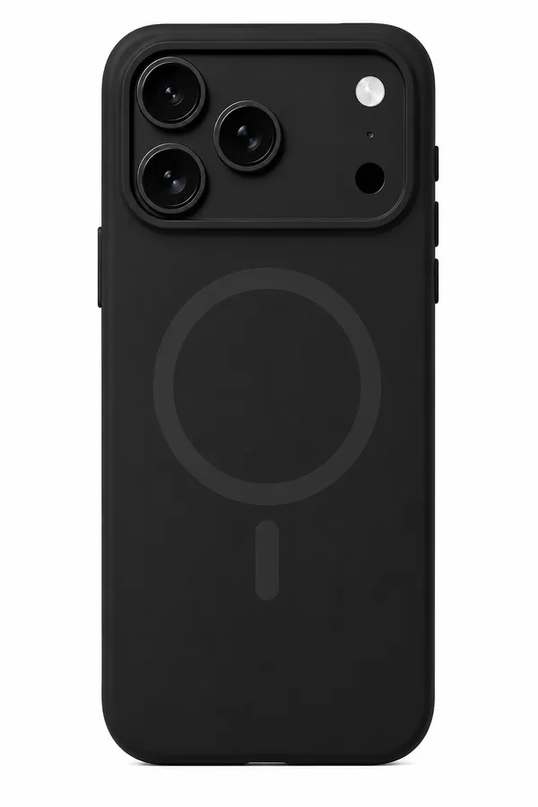 iPhone_17_Pro_Max_Silicone_Case_with_MagSafe,__Snap_Fit,_Black_Colour,_Soft_Microfiber_Lining,_Anti-Scratch_Shockproof_Protective_Case