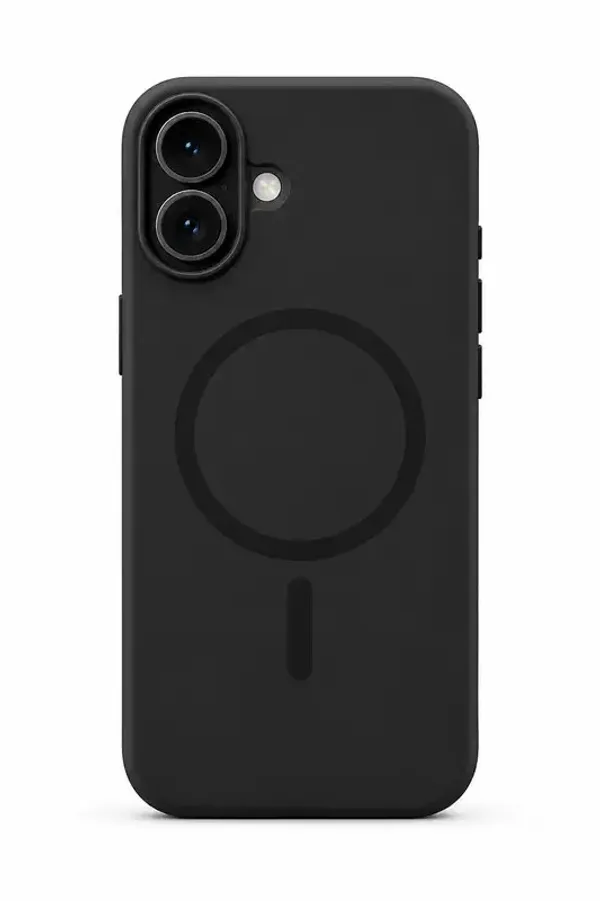 iPhone_16_Silicone_Case_with_MagSafe,__Snap_Fit,_Black_Colour,_Soft_Microfiber_Lining,_Anti-Scratch_Shockproof_Protective_Case