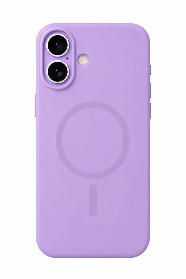 iPhone_17_Silicone_Case_with_MagSafe,_Snap_Fit,_Lavender_Colour,_Soft_Microfiber_Lining,_Anti-Scratch_Shockproof_Protective_Case
