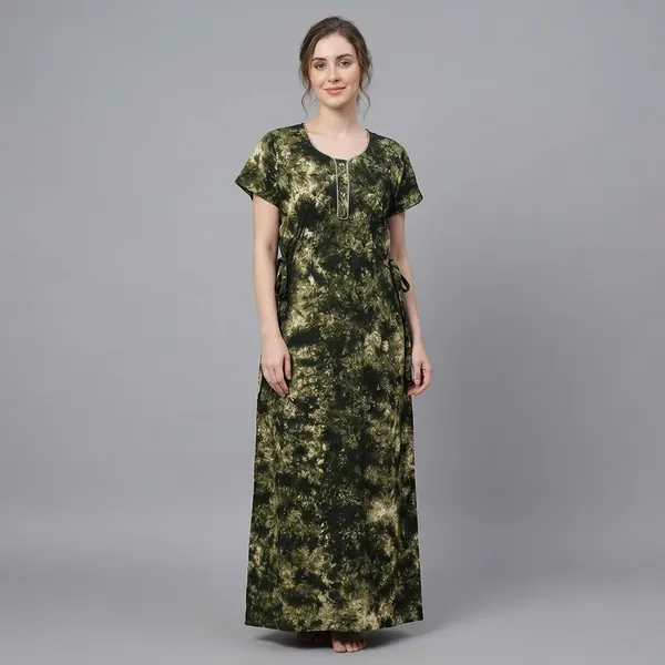 Green_Cotton_Night_Dress_For_Women