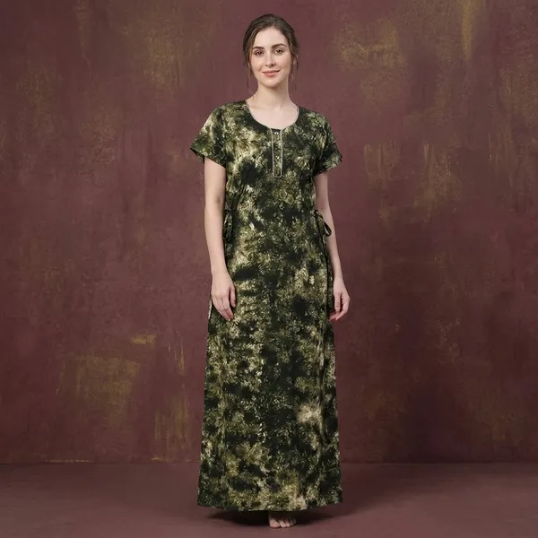 Green_Cotton_Night_Dress_For_Women