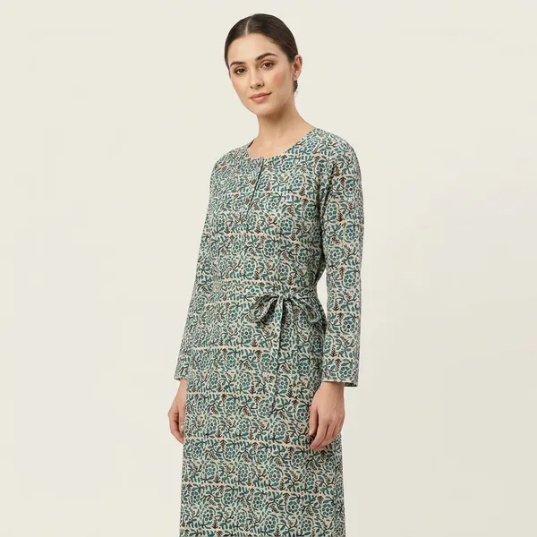 Green_Cotton_Night_Dress_For_Women