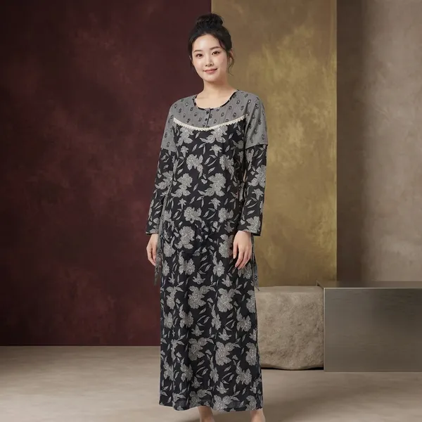 Black_Cotton_Night_Dress_For_Women