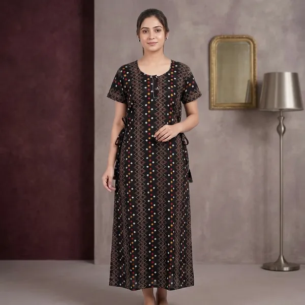 Black_Cotton_Night_Dress_For_Women