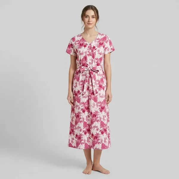 Pink_Cotton_Night_Dress_For_Women