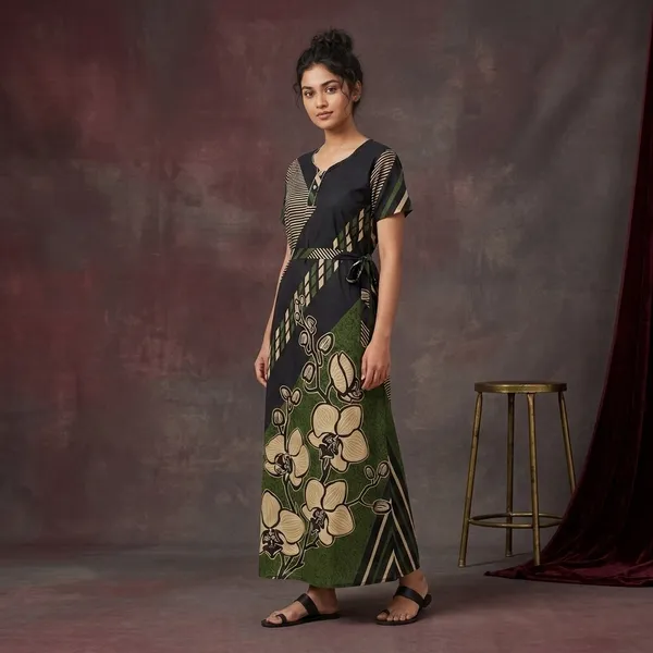 Green_Cotton_Night_Dress_For_Women
