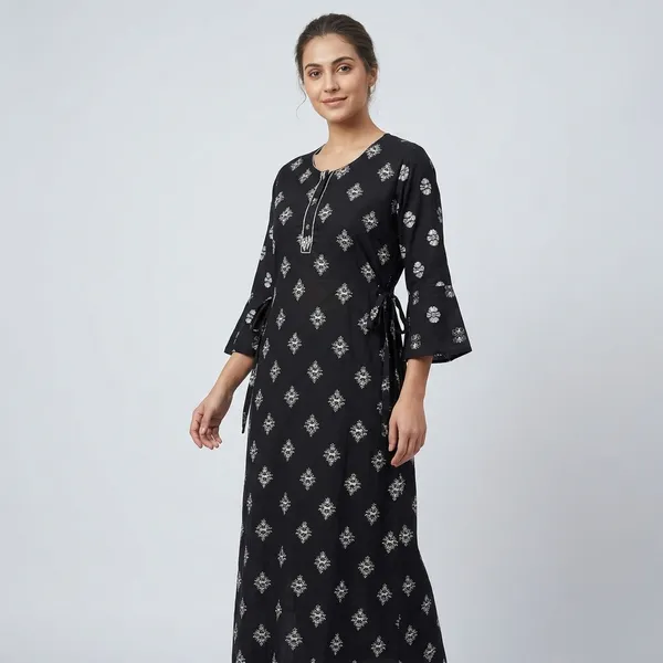 Black_Cotton_Night_Dress_For_Women